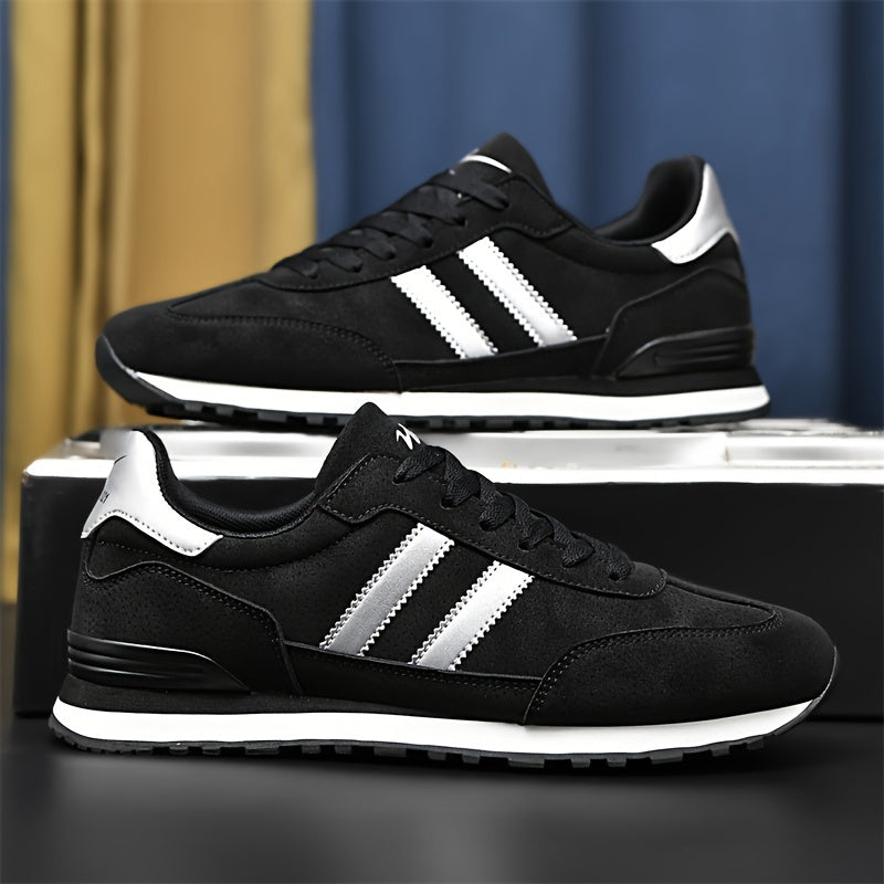 Men's Breathable Canvas Sneakers with Non-Slip Rubber Sole Low Top Casual All-Season