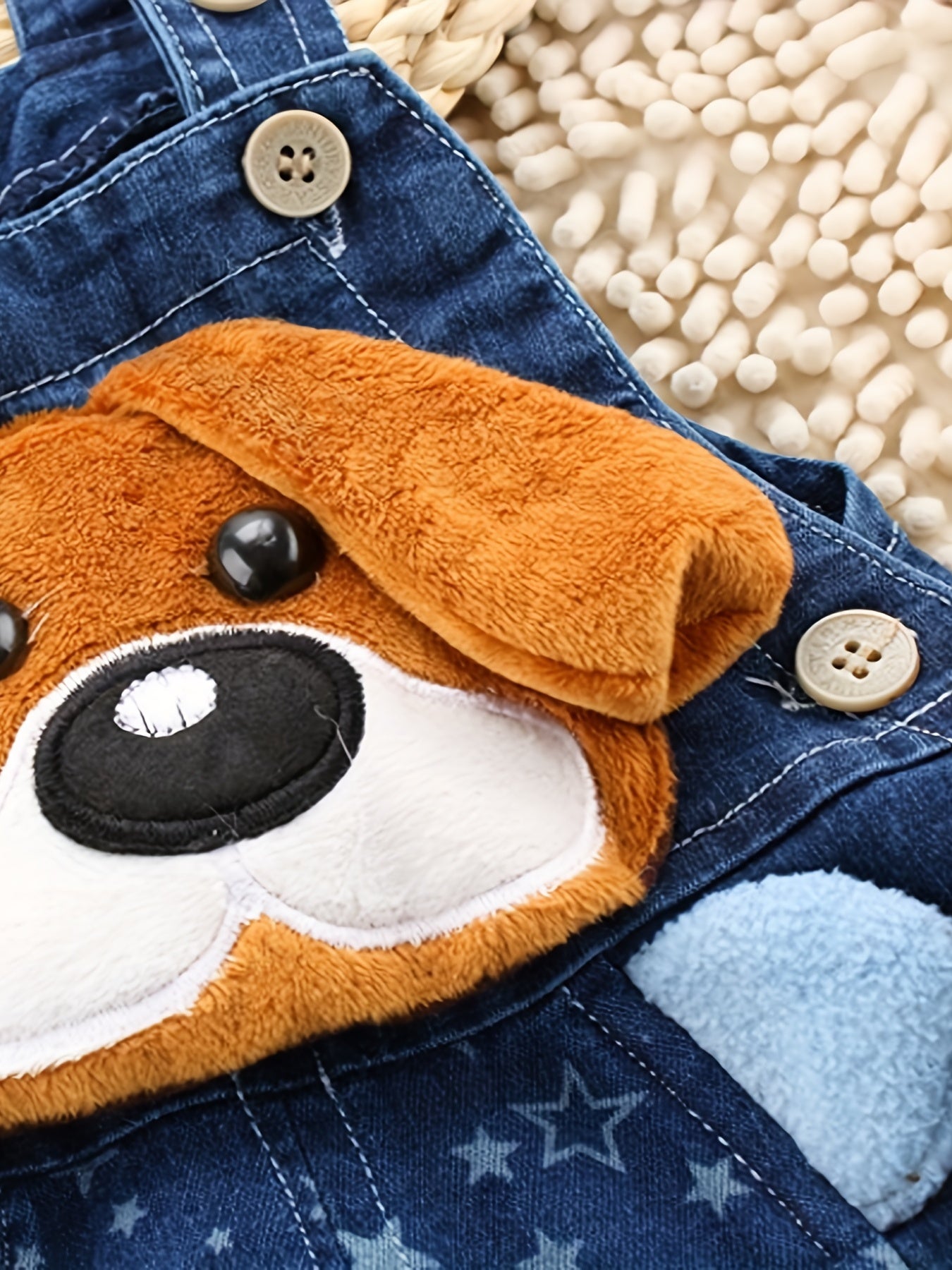 Baby Summer Overalls with Dog Pattern Cotton Blend Cute Animal Design for Boys and Girls