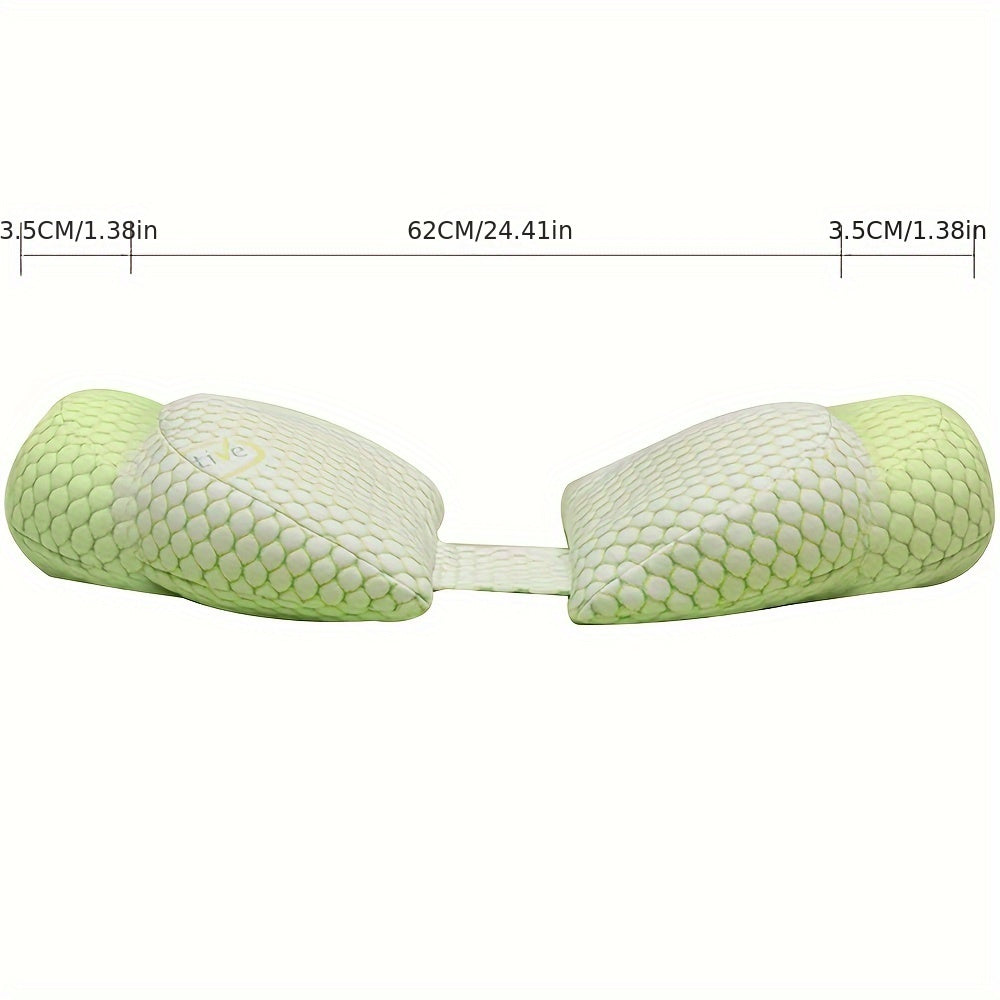 Set of 2 Soft U-Shaped Maternity Pillows with Removable Covers for Belly and Back Support