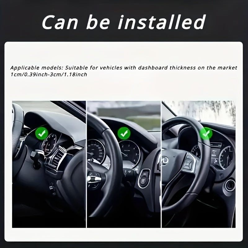 360° Swivel Waterproof Car Phone Holder Dashboard Mount for GPS Navigation