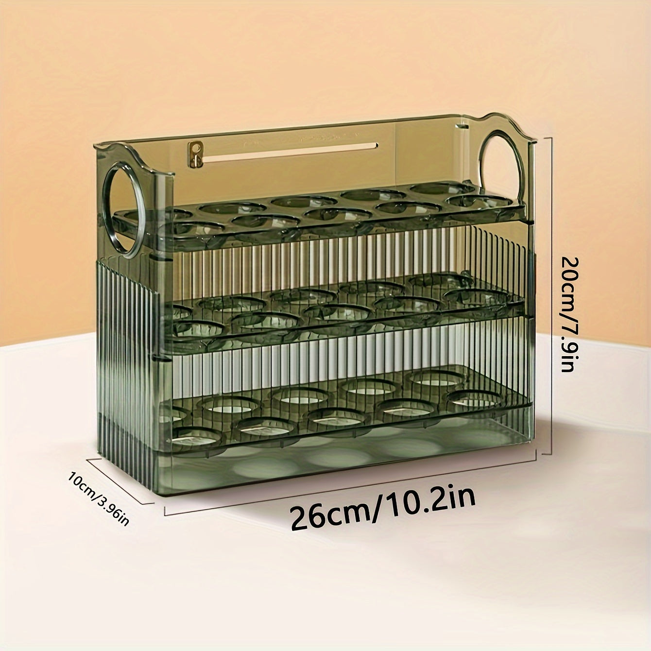 Estante para huevos de tres capas que sostiene 30 huevos, para refrigerador, uso en cocina