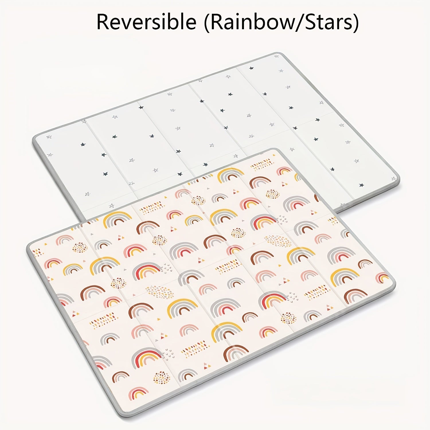 Foldable Play Mat 127cm x 127cm with Thick PE Material and Sturdy Edges for Kids Indoor Outdoor Use