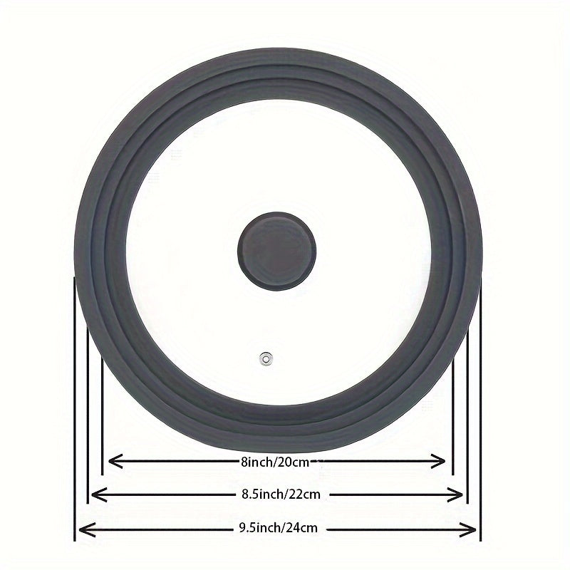 Silicone Glass Lid for Pots Pans and Steamers, Heat-Resistant, Versatile