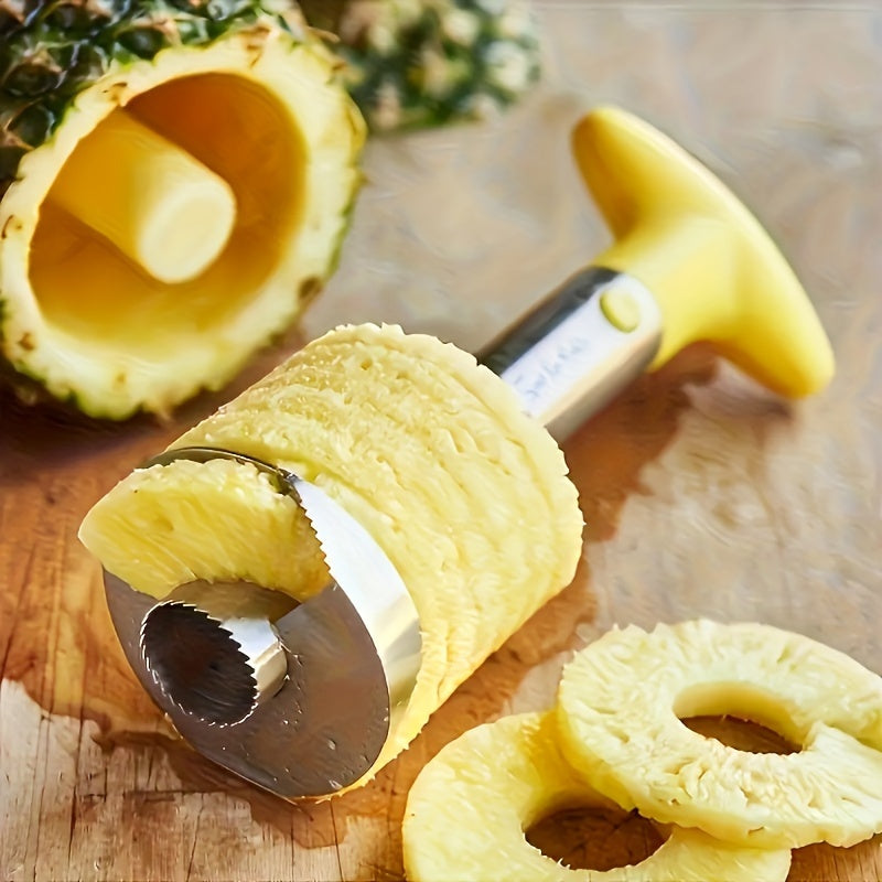 Stainless Steel Pineapple Corer and Slicer, Rustproof, Easy to Use, Detachable Handle