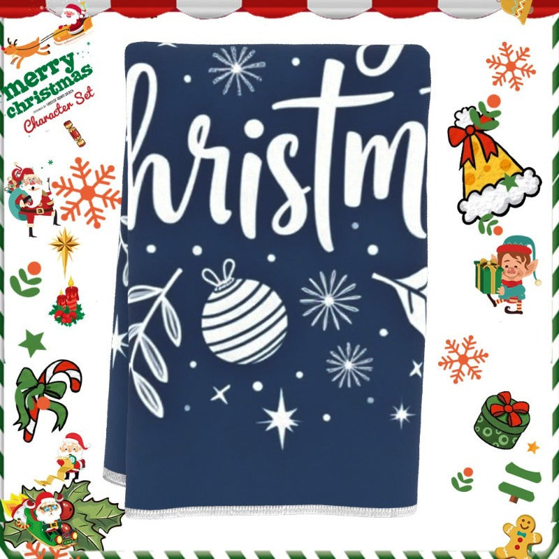 Christmas Tea Towel Kitchen Decor Soft Cotton 18x66cm Wintertime