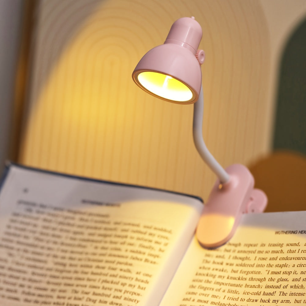 LED Reading Light with Adjustable Arm, Compact and Portable for Night Reading