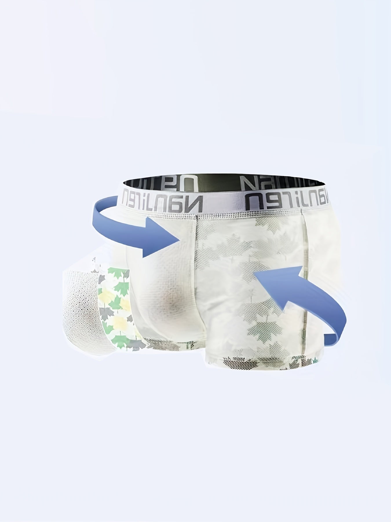 Men's Cotton Boxer Briefs 4 Pack High Stretch Random Print Comfortable Underwear