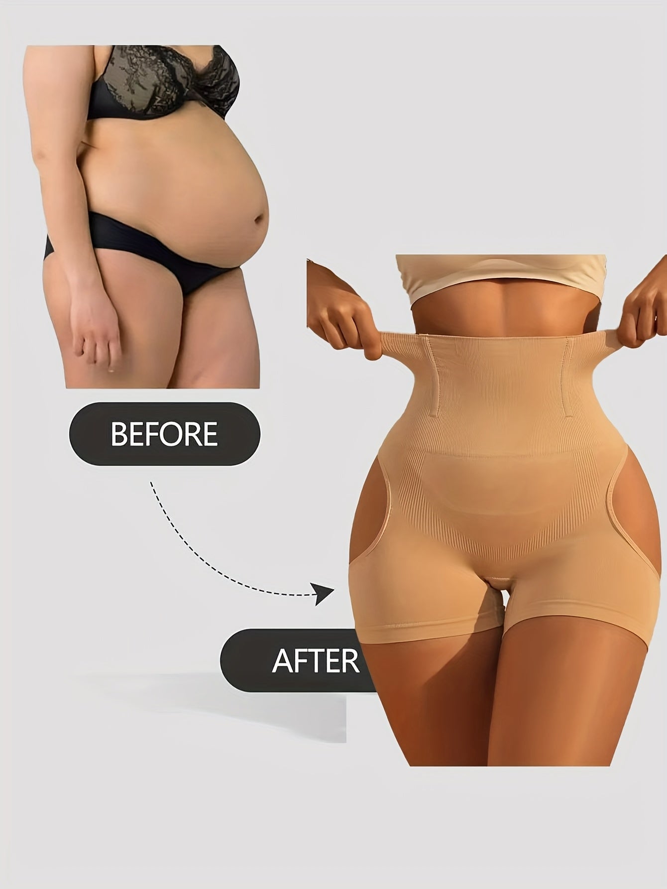 Women's High-Waist Shaping Shorts Seamless Tummy Control Butt Lifting Medium Support