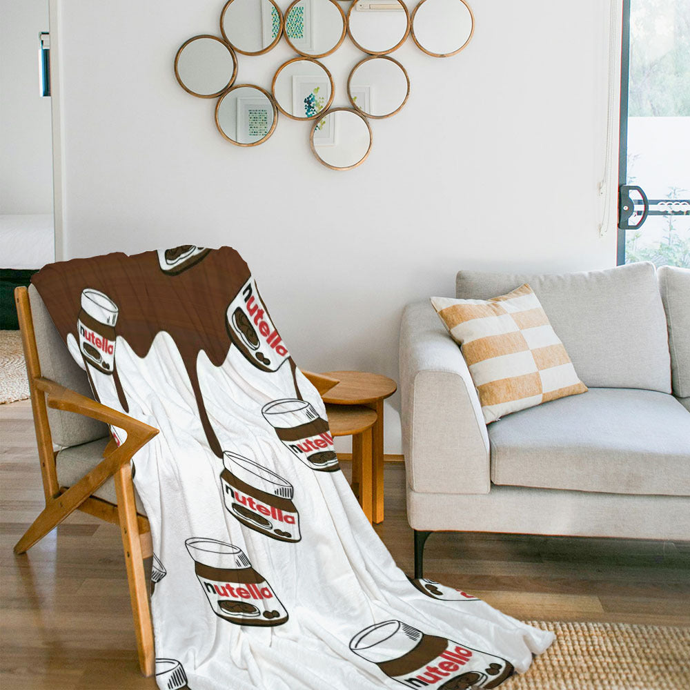 Шоколадная паста, принт, фланель, флисовое одеяло, мягкий полиэстер, художественный дизайн, легкий, уютный, для дивана, кровати, на улице