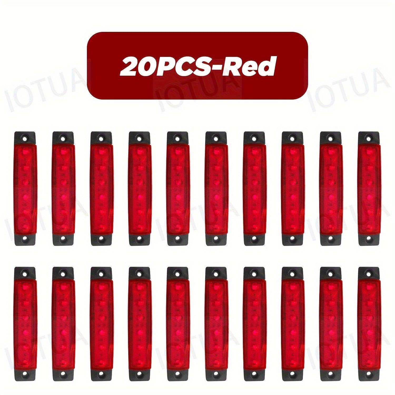 Yuk mashinalari va avtobuslar uchun 20 ta LED yon tomon belgilovchi lampalar, ko‘p rangli, 9.65cm