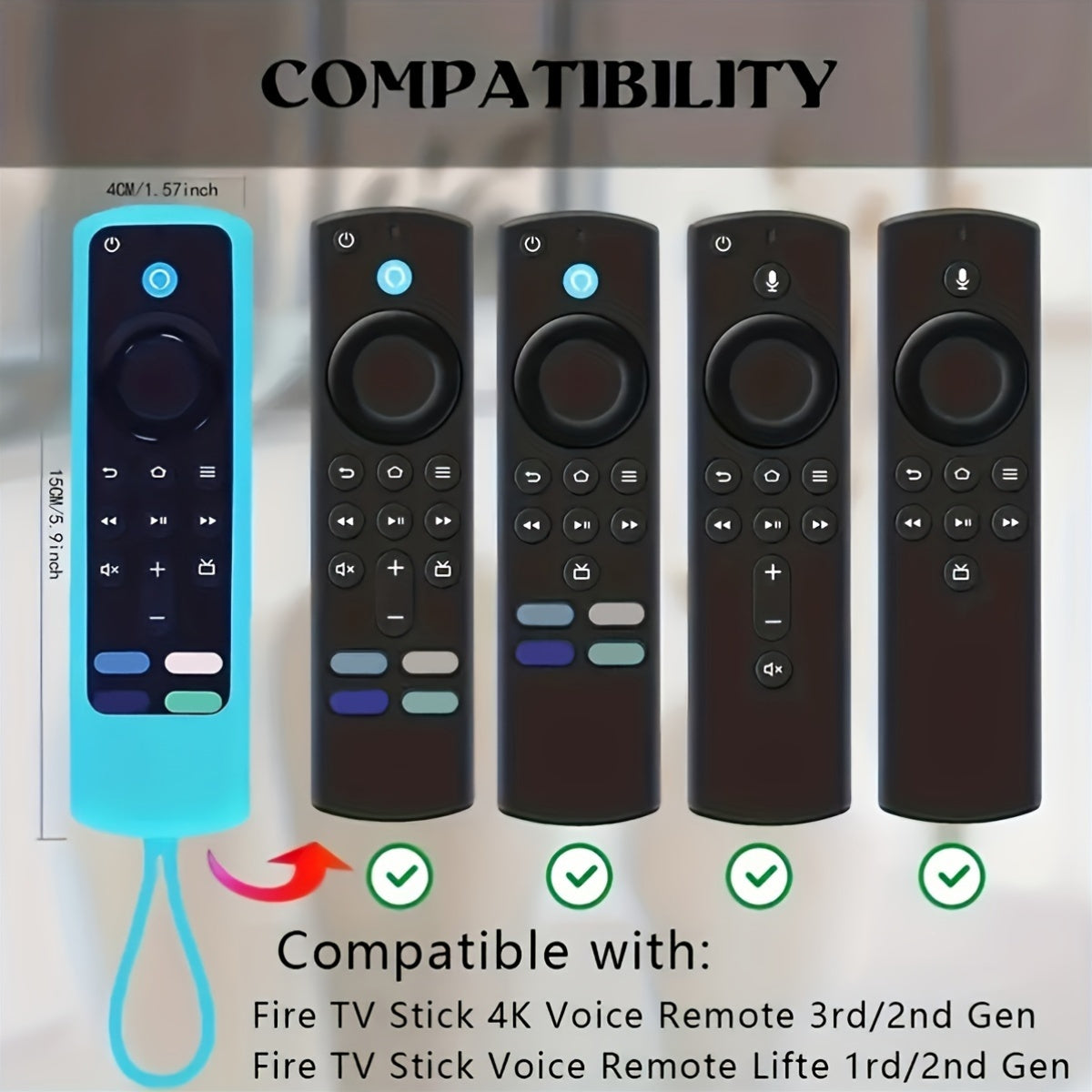 Силиконовая накладка для пульта Alexa Voice Remote Fire TV Stick 4K с эффектом свечения в темноте