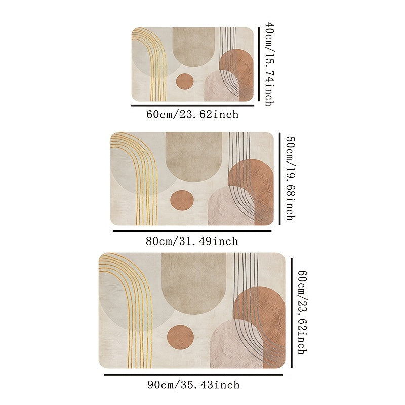 Роскошный противоскользящий дверной коврик — высоковпитывающий, плюшевый полиэстеровый коврик для ванной комнаты, спальни, гостиной и прихожей — легко чистится в стиральной машине.