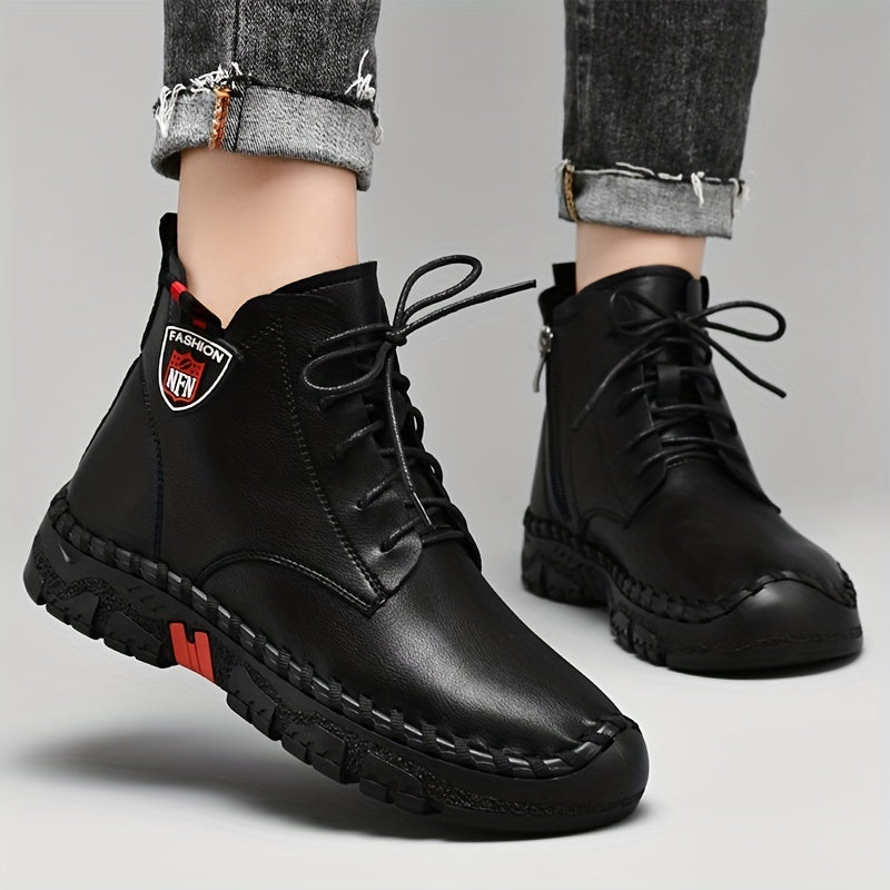 Women's Spring Autumn High Top Oxford Single Boots Comfortable Casual Shoes