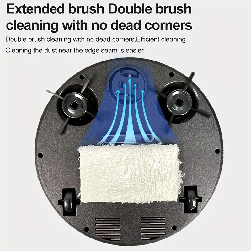 3-in-1 Robotic Vacuum Cleaner with Powerful Suction, Rotating Capabilities, and Sleek Design