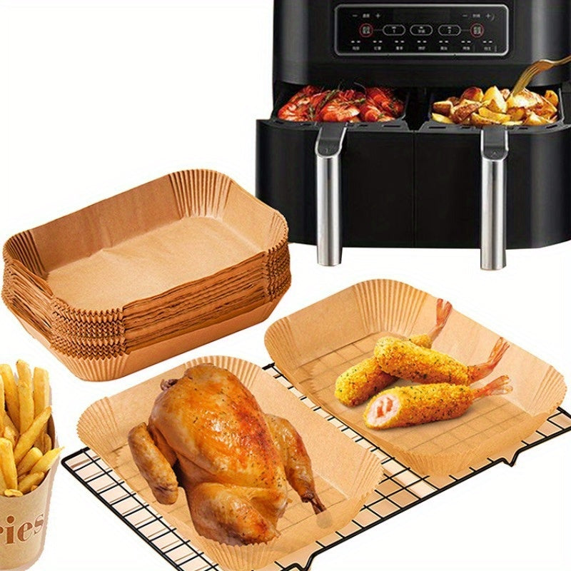 Nonstick Air Fryer Liners Set 100 Pieces Oilproof Food Safe Baking and Cooking Trays