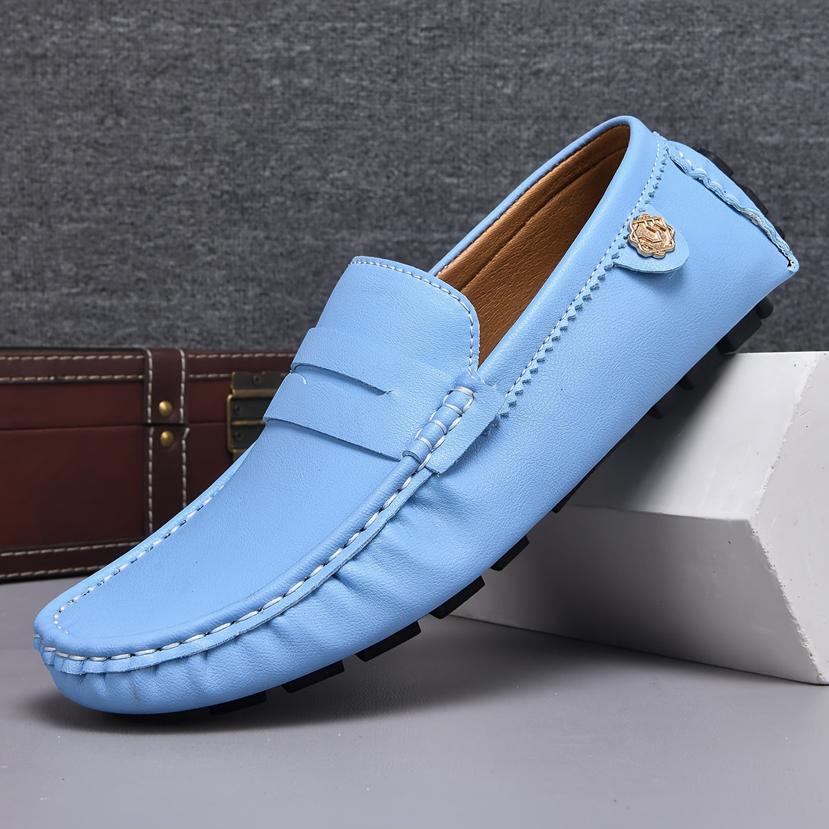 Women's Slip-On Loafers Breathable PU Upper Soft Rubber Sole Casual Driving Shoes in Multiple Colors