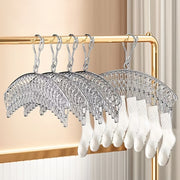 Estante de secado de acero inoxidable con clips de bloqueo para calcetines y ropa interior, ahorro de espacio, 10 o 20 clips