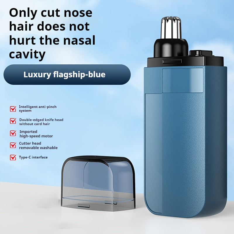 Rechargeable Nose Ear Hair Trimmer Painless Stainless Steel Blade Portable for Men Women