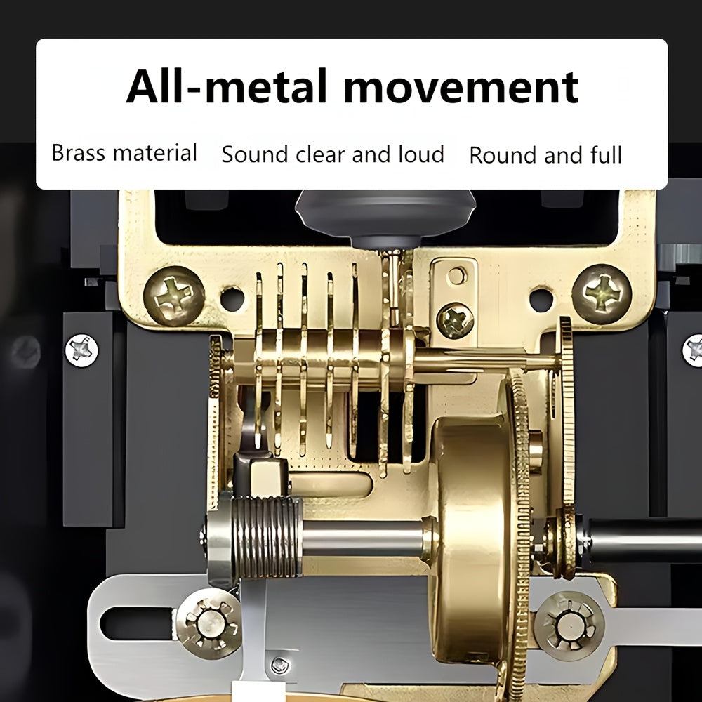 Uch rangli va toza mis mexanizmi bilan ta'minlangan minorali metronom, turli asboblar uchun mo'ljallangan va boshlovchilar uchun mos keladi, bu esa uni maxsus tadbirlarda musiqa ixlosmandlari uchun ajoyib sovg'a qiladi.