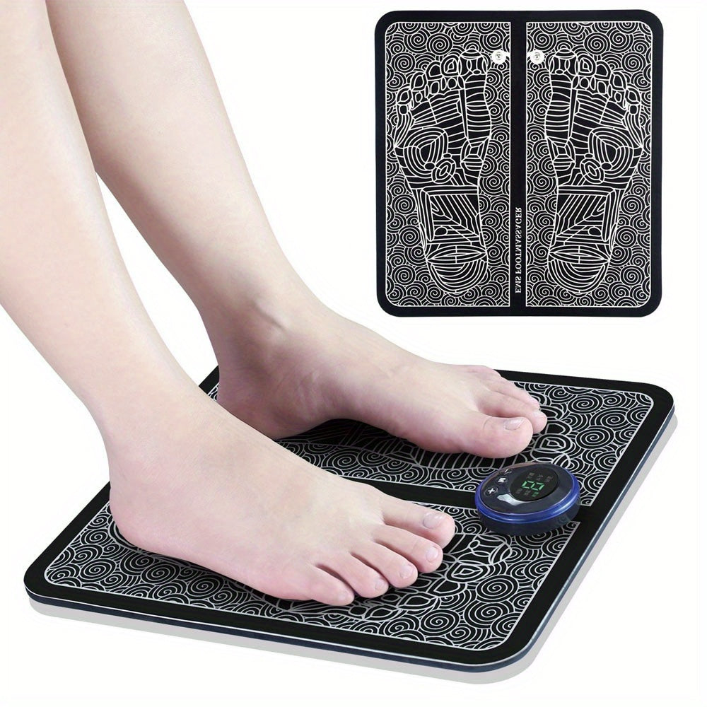 15 daqiqalik tinchlantiruvchi qulaylik, 6 ta sozlama va uyda dam olish uchun USB orqali zaryadlanadigan elektr oyoq massajchisi.