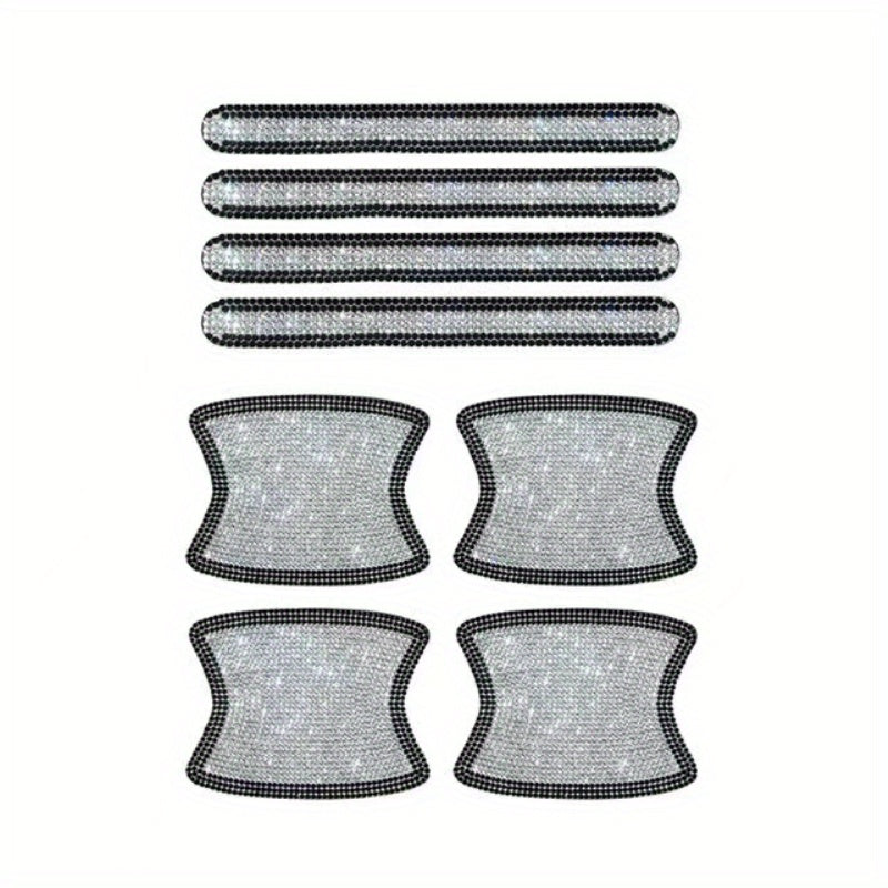 Car Accessories Diamond Stickers for Car Door Handles Anti-collision 8pcs