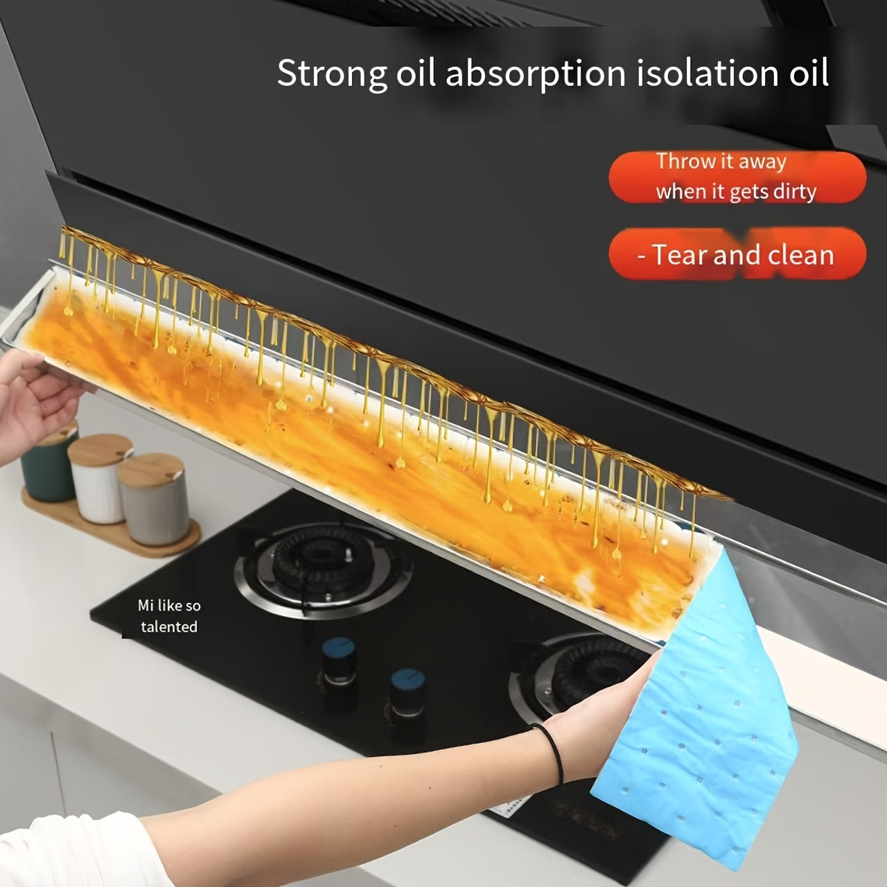 Almohadilla de papel filtrante para campana extractora de cocina con succión lateral de tela no tejida