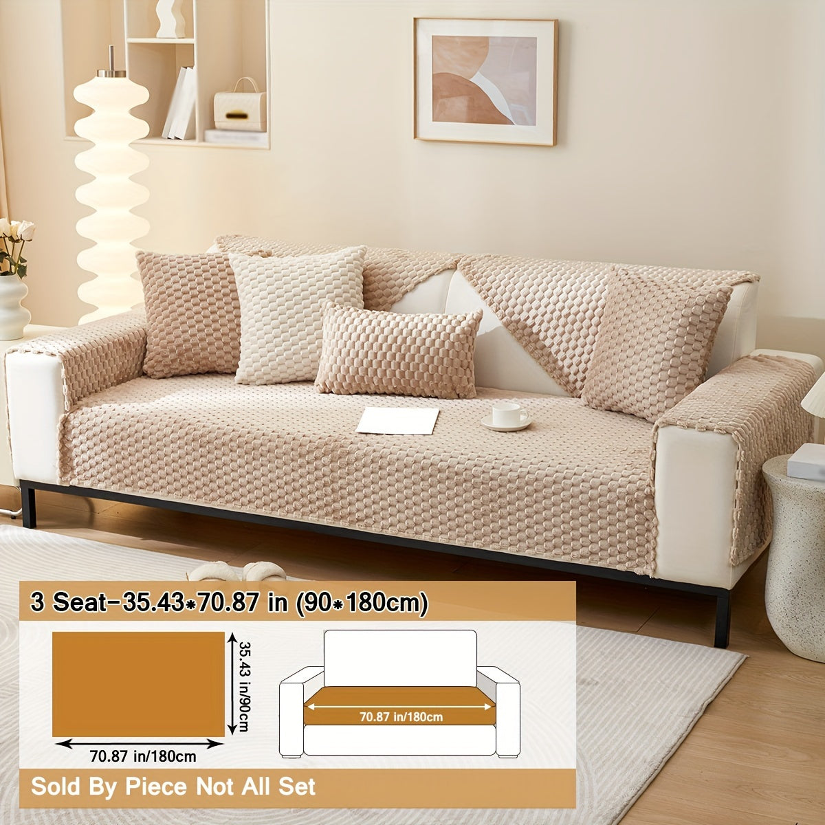 Чехол на диван из полиэстера для кресла до секционного, нескользящий, царапиноустойчивый, моющийся в машине, домашний декор