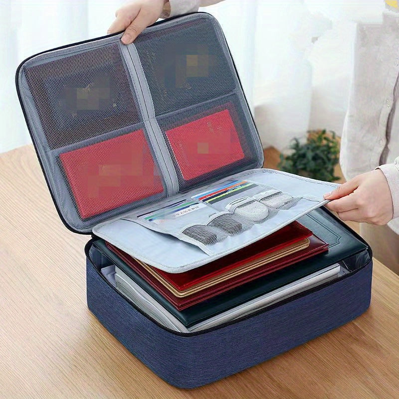 Polyester Document Organizer Bag with Large Capacity for Passports and Business Cards