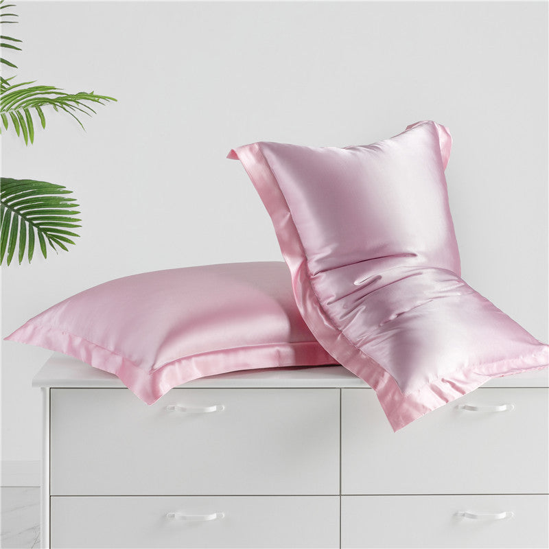 Luxurious Satin Pillowcase with Envelope Closure, Breathable Polyester, Solid Color
