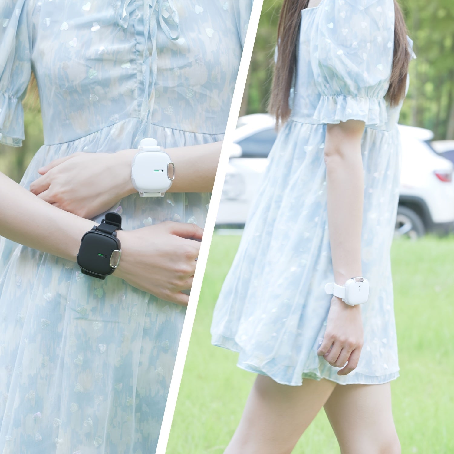 Unisex Wearable Air Purifier Wristband and Necklace Portable Personal Air Filter