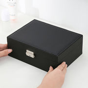 Большая вместительная шкатулка для украшений с замком для хранения цепочек, колец, серег