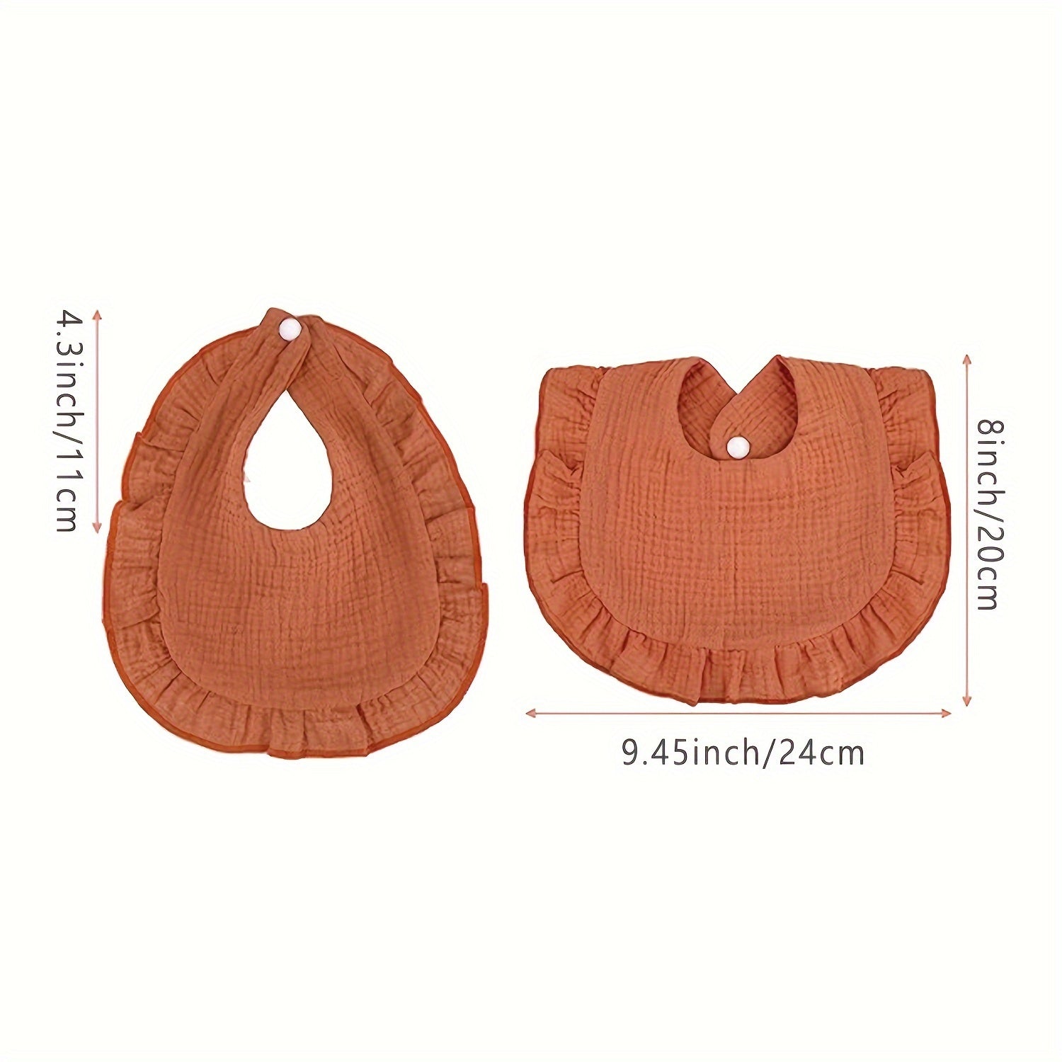 Baby Muslin Bibs Set of 6 Soft Adjustable Teething Drooling Bibs for Infants and Toddlers