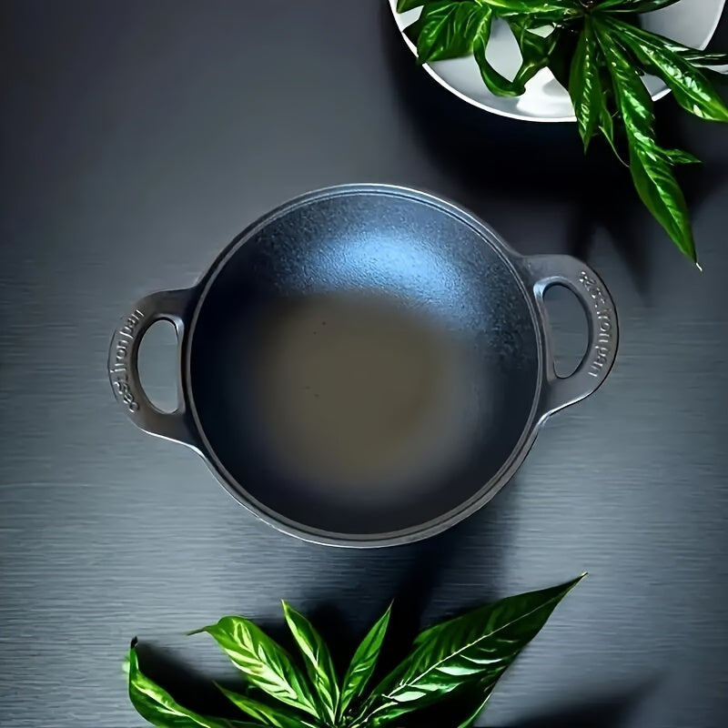 Cast Iron Skillet Set 24.99cm and 19.99cm Frying Pans Uncoated Cookware