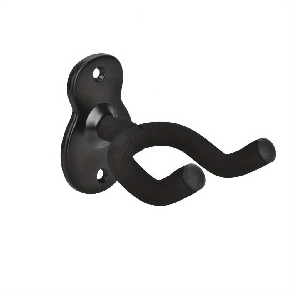 Wall Mounted Guitar Hooks Pack of 2 3 or 4 Black Iron Wall Mount for Folk Bass Electric Classical Guitars