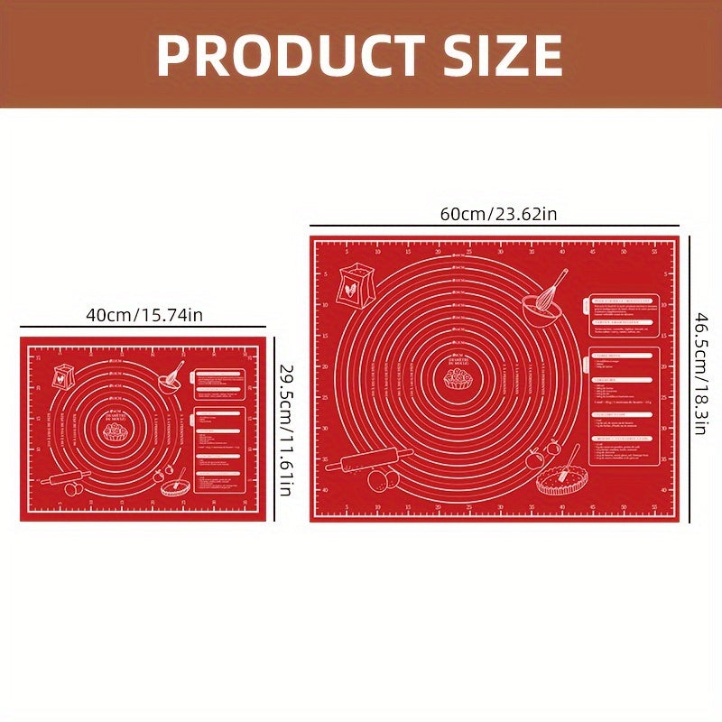 Non-Stick Baking Mat with Measurements, Food-Safe Kneading Board for Dough