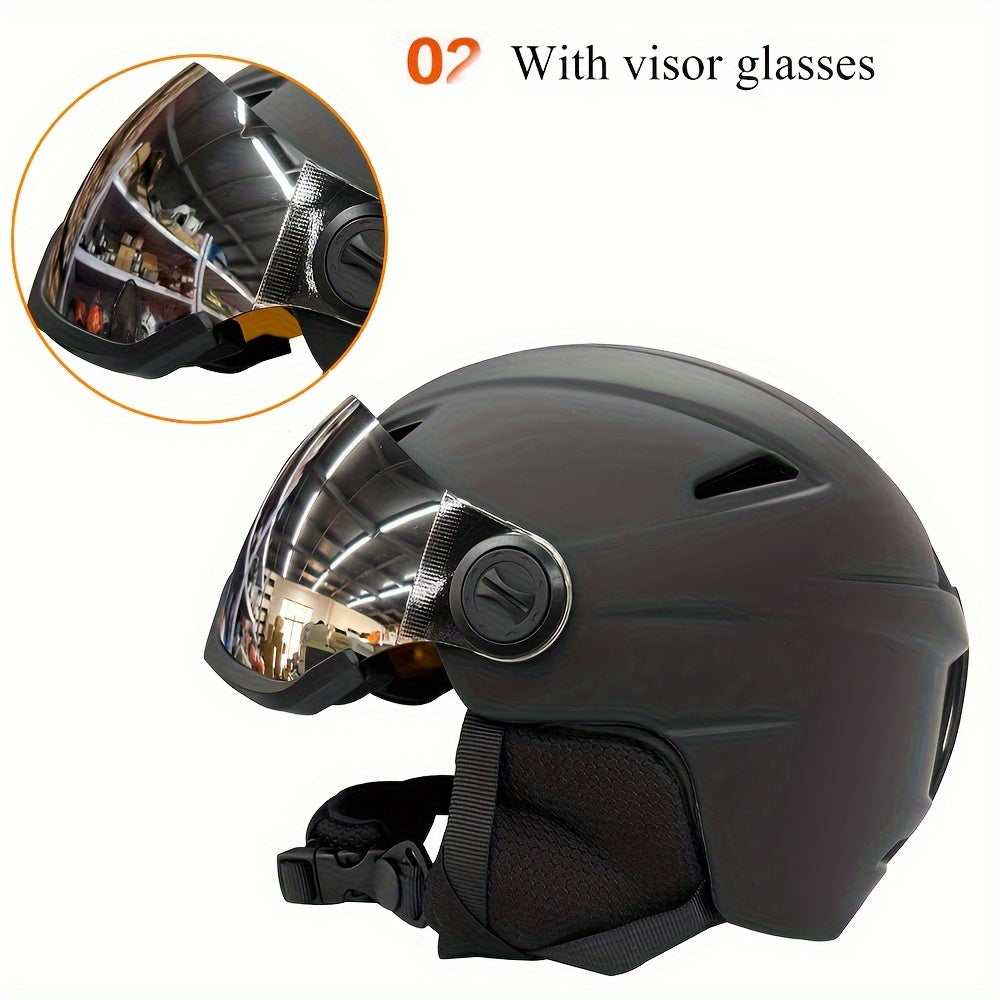 Ski Helmet with Goggles Breathable Lightweight Winter Sports Universal Fit