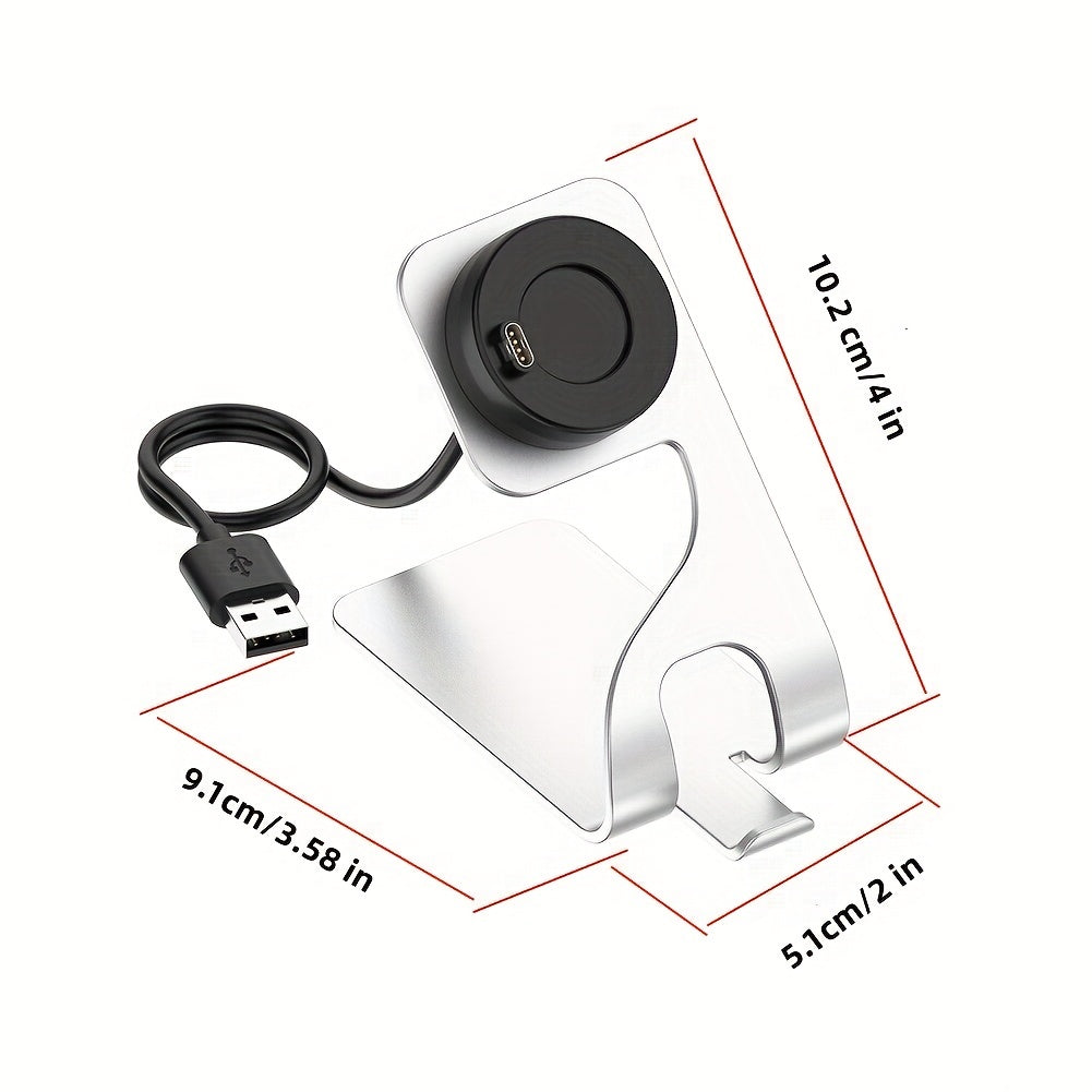 Metal Charger Stand with USB-C Magnetic Dock for Garmin Watches