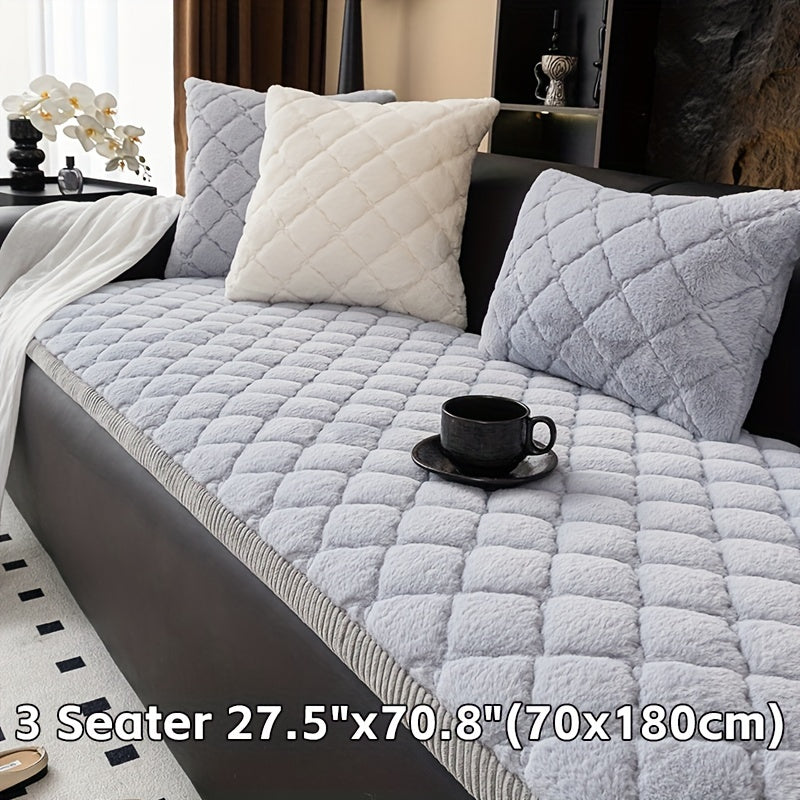 Zamonaviy to'qilgan divan qoplamasi, uy hayvonlari uchun qulay, mashinada yuviladigan, sirpanmaydigan, turli mebel o'lchamlari va uslublari uchun qalin polyester himoyasi, uy yoki ofis bezaklari uchun.