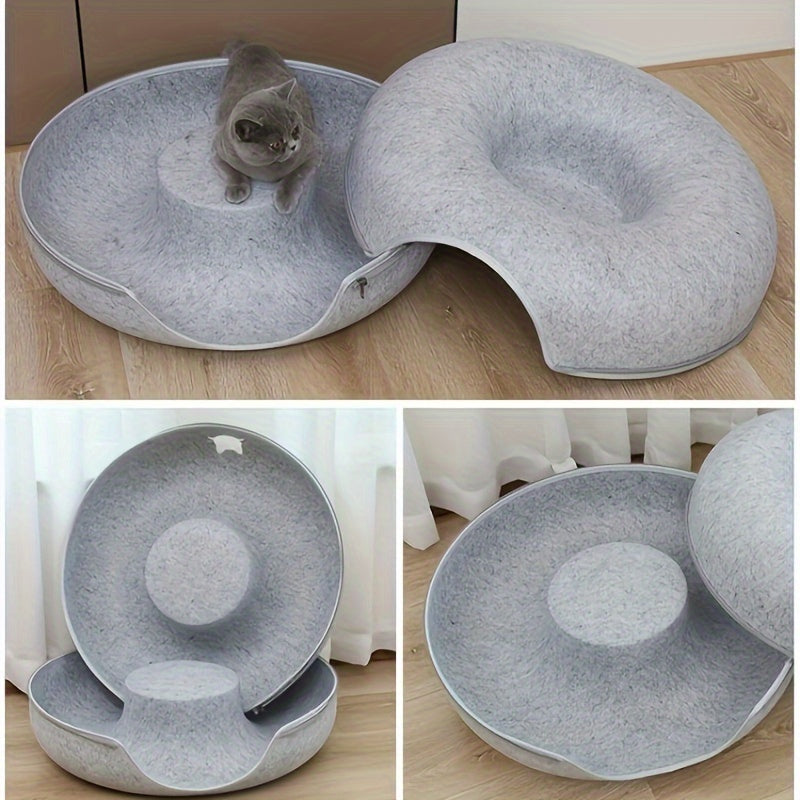 Lightweight Scratch-Resistant Cat Tunnel Bed for All Seasons