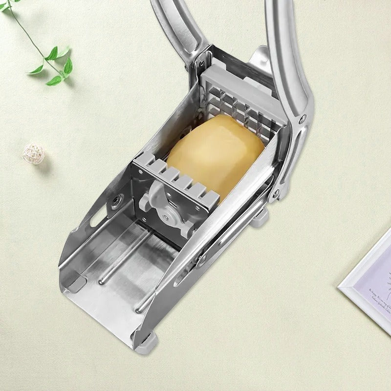 Stainless Steel Manual French Fry Cutter - Kartoshka, piyoz va bodring uchun ko‘p qirrali kesgich. Mustahkam, ergonomik tutqich bilan jihozlangan muhim oshxona asbobi.
