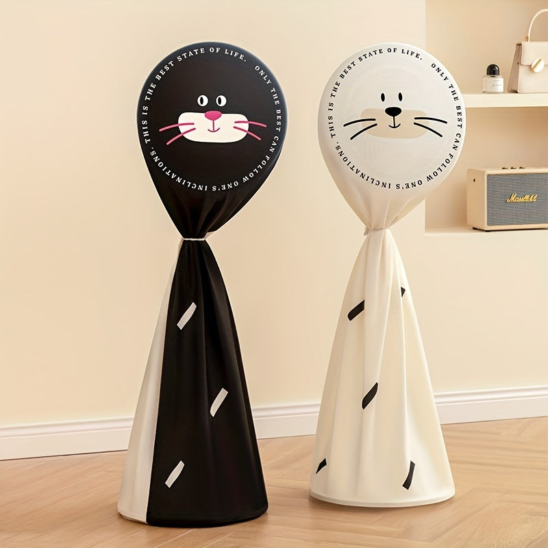 Cartoon Cat Face Fan Cover Waterproof Dustproof Universal Floor Fan Protector