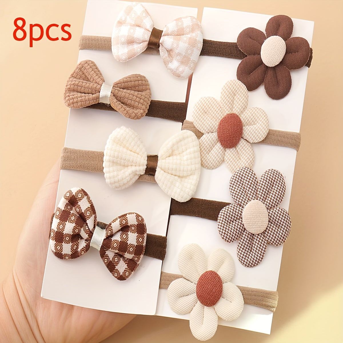 10-Pack Butterfly Flower Hair Ties Seamless Elastic Knitted Hair Bands for Women