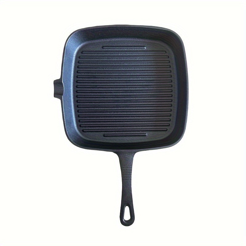 Qotishma po'latdan yasalgan grill pan, skilet, pechga mos, yopishmaydigan, induksiya uchun tayyor, bifshteklarga mo'ljallangan