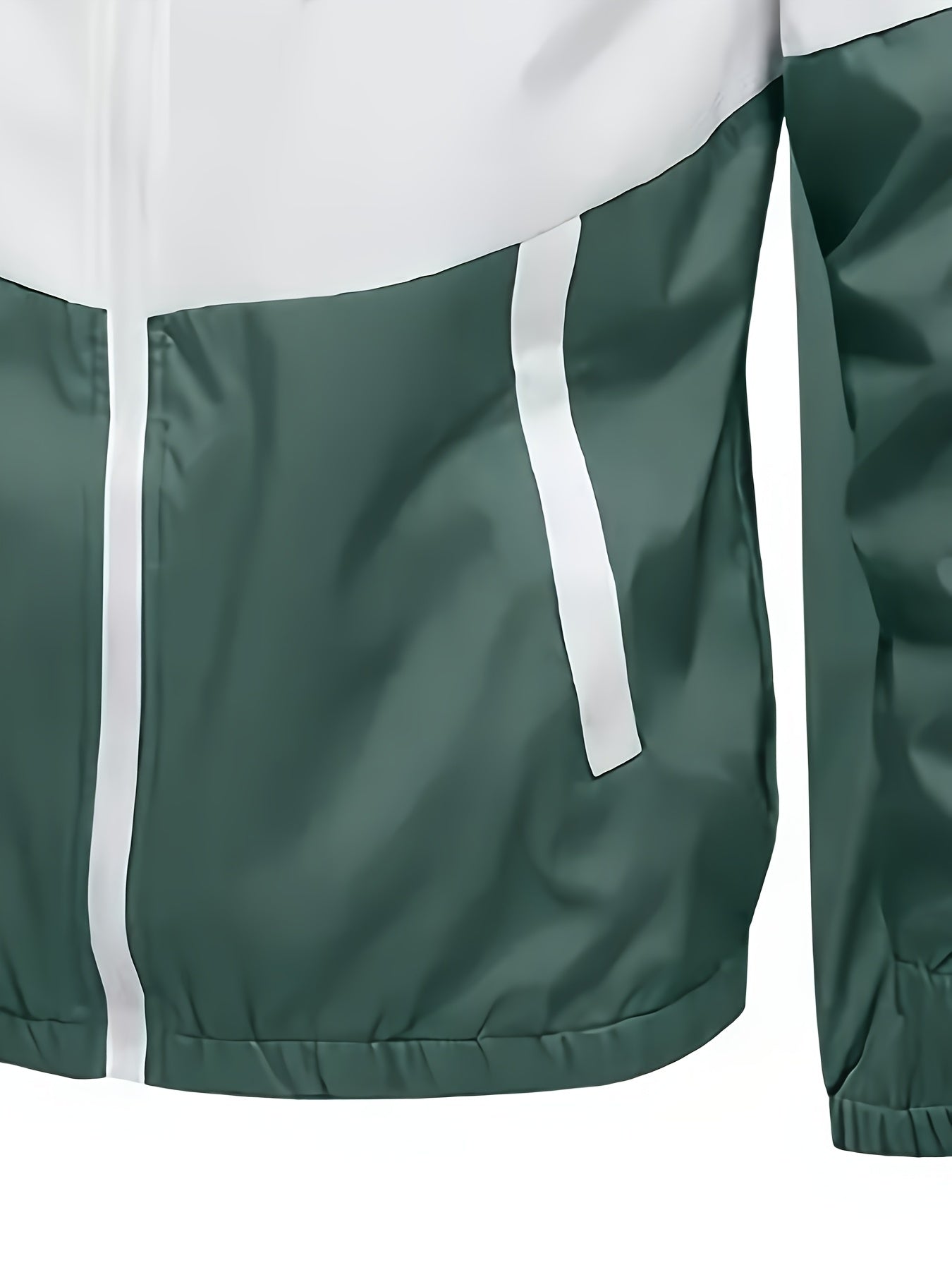 Erkaklar uchun poliester kapüşonli sport kostyumi, rangli blok dizayni bilan, ochiq havoda faoliyatlar va tasodifiy dam olish kunlari uchun ideal. Bahor/kovak uchun odatdagi moslikda cho'zilmaydigan mato to'plami.