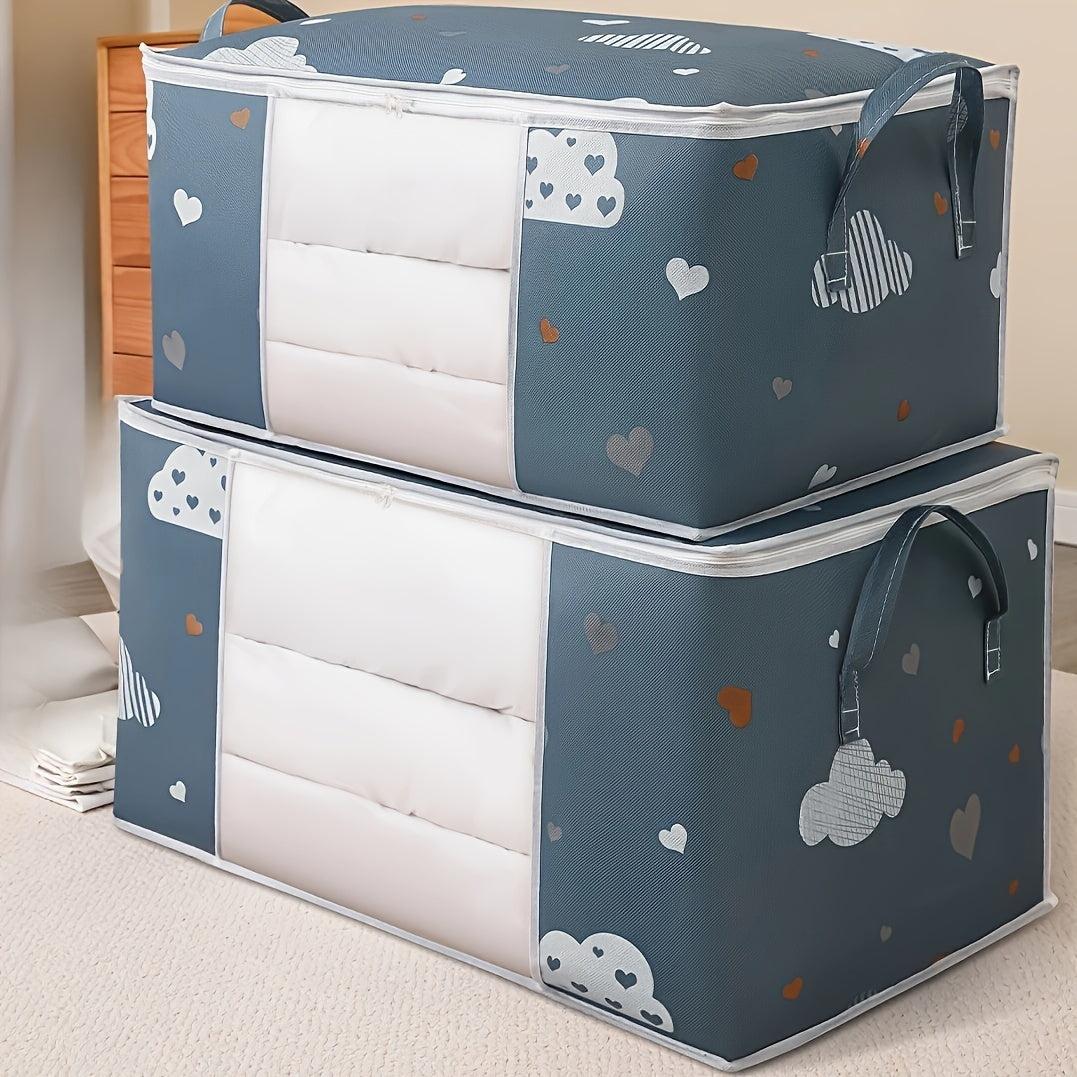 Foldable Storage Bags with Handles for Blankets Bedding and Moving Moisture Dust Resistant
