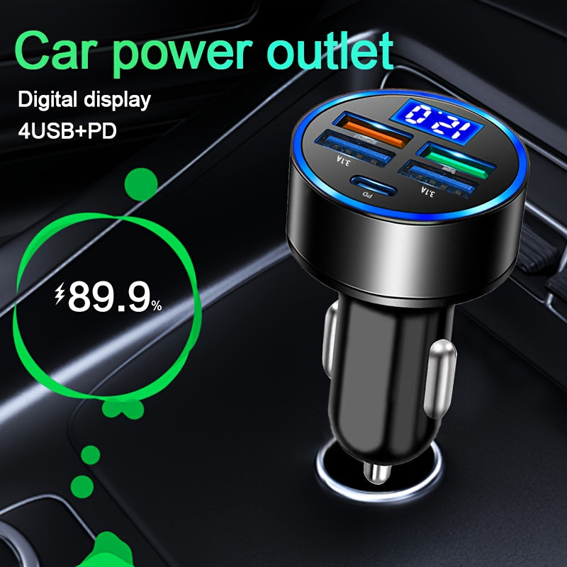 Car Charger 5-Port Fast Charging USB Adapter for Car In-vehicle Use