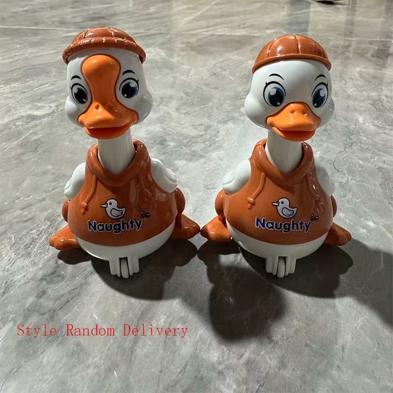 Bolalar uchun stress o'yinchoq o'rdak, batareya talab qilinmaydi, bosish bilan yuradi, bolalar uchun 0+ yoshda, turli ranglarda