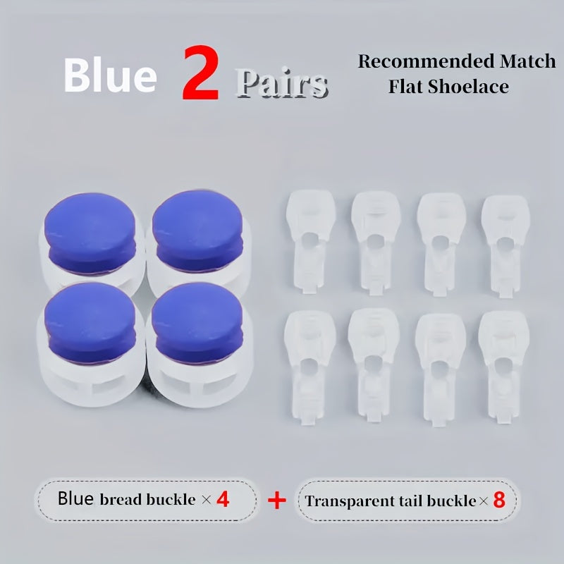 Unisex Shoe Accessories 12pcs Buckles No Tie Transparent Bread Tail