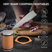 Kit multifuncional de afilador de cortador de cocina con ángulos de 12-21°