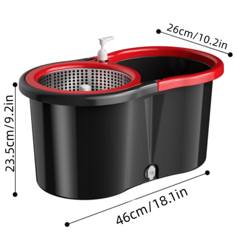 360° Rotating Mop and Bucket Set with 2 Cloths for Kitchen Bathroom Living Room